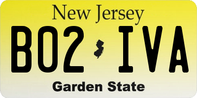 NJ license plate B02IVA