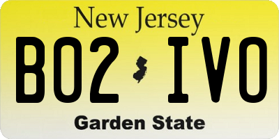 NJ license plate B02IVO
