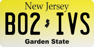 NJ license plate B02IVS