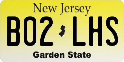 NJ license plate B02LHS