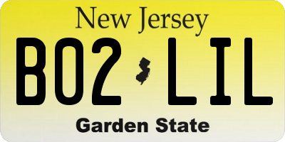 NJ license plate B02LIL
