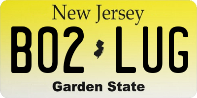 NJ license plate B02LUG