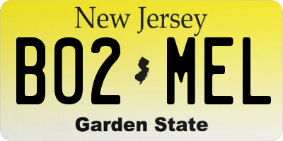 NJ license plate B02MEL