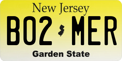 NJ license plate B02MER