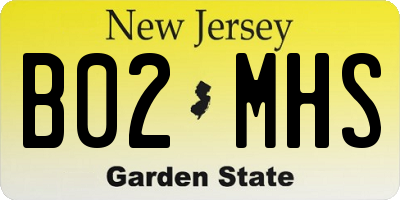 NJ license plate B02MHS
