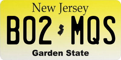 NJ license plate B02MQS