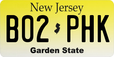 NJ license plate B02PHK