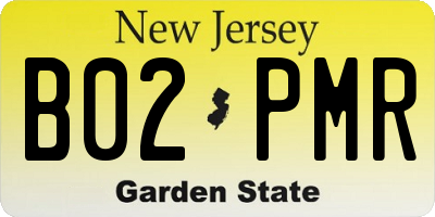 NJ license plate B02PMR
