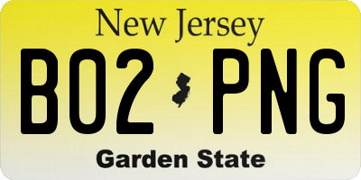NJ license plate B02PNG