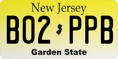 NJ license plate B02PPB