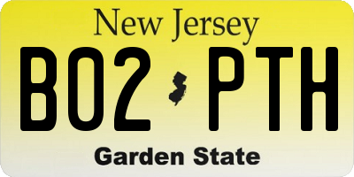 NJ license plate B02PTH