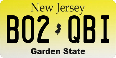 NJ license plate B02QBI
