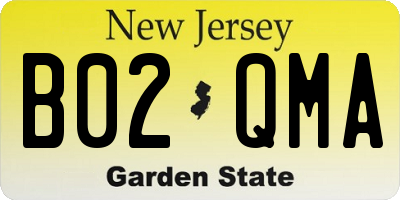 NJ license plate B02QMA