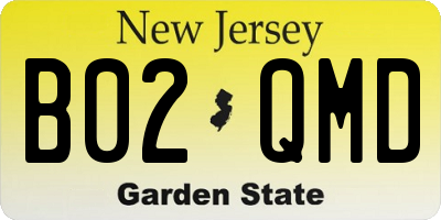 NJ license plate B02QMD