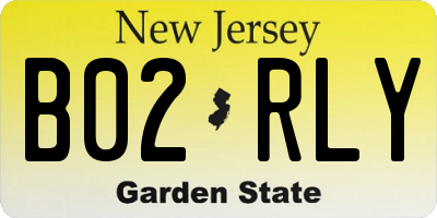 NJ license plate B02RLY