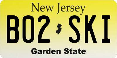 NJ license plate B02SKI