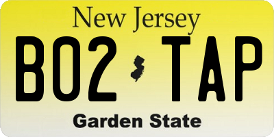 NJ license plate B02TAP