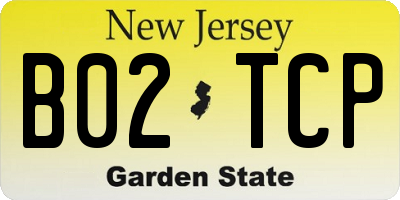 NJ license plate B02TCP