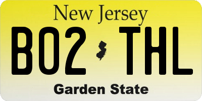 NJ license plate B02THL