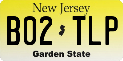 NJ license plate B02TLP