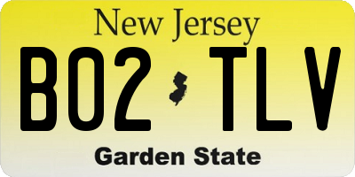 NJ license plate B02TLV