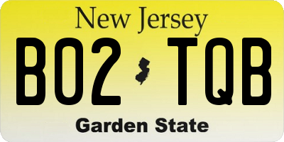 NJ license plate B02TQB