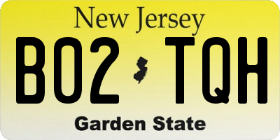NJ license plate B02TQH