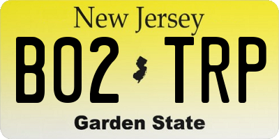 NJ license plate B02TRP