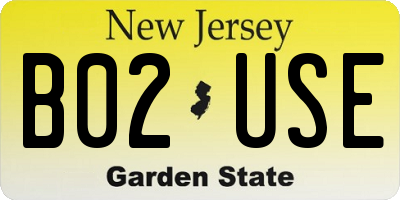 NJ license plate B02USE