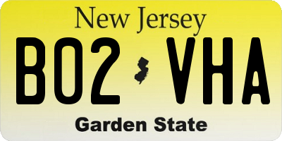 NJ license plate B02VHA