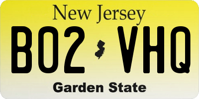 NJ license plate B02VHQ