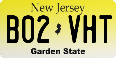 NJ license plate B02VHT