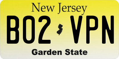 NJ license plate B02VPN