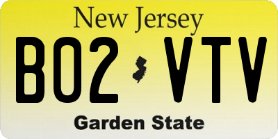 NJ license plate B02VTV