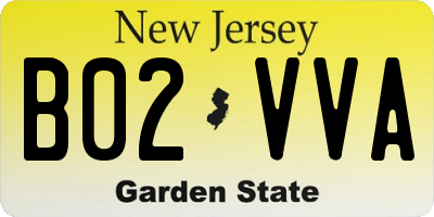 NJ license plate B02VVA
