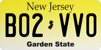 NJ license plate B02VVO