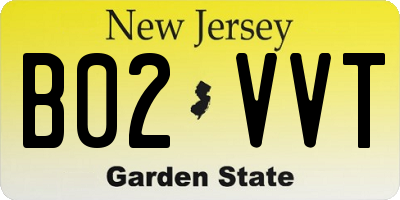 NJ license plate B02VVT