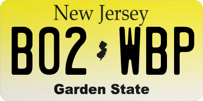 NJ license plate B02WBP