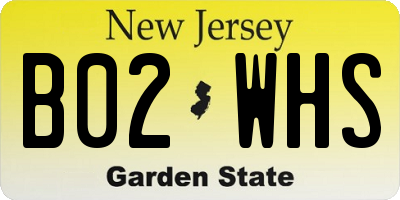 NJ license plate B02WHS