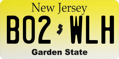 NJ license plate B02WLH