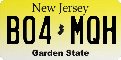 NJ license plate B04MQH