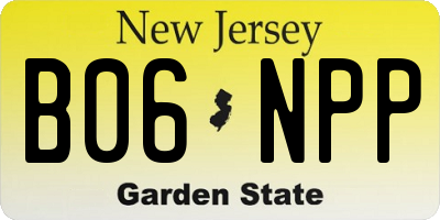 NJ license plate B06NPP