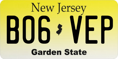 NJ license plate B06VEP