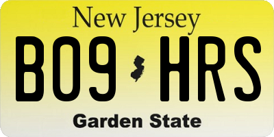 NJ license plate B09HRS