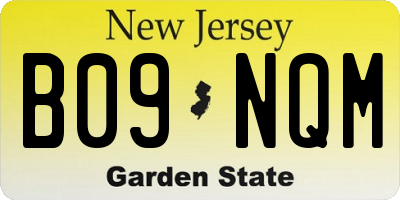 NJ license plate B09NQM