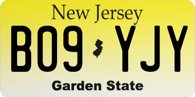 NJ license plate B09YJY