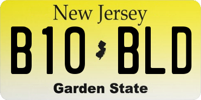 NJ license plate B10BLD