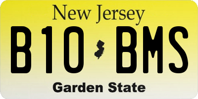 NJ license plate B10BMS