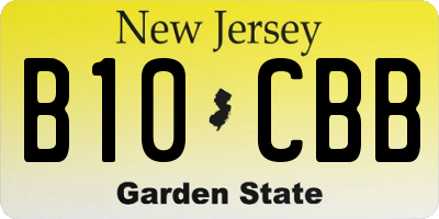 NJ license plate B10CBB