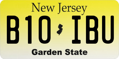 NJ license plate B10IBU